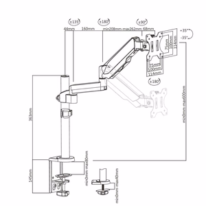 Maclean MC-775 monitor mount / stand 81.3 cm (32") pelēks Desk