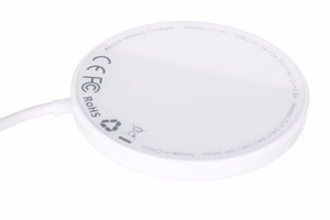 AUKEY Aircore Magnetic LC-A1 bezvadu magnētiskais Qi lādētājs USB-C 15W balts