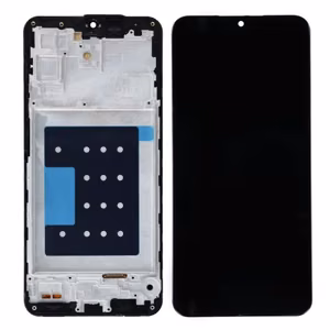 LCD ekrāns saderīgs ar Samsung A175 A17 4G / A176 A17 5G melns ar rāmi HQ