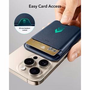 ESR Classic ar RFID aizsardzību MagSafe magnētiskais karšu maciņš tālrunim – tumši zils