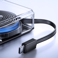 Joyroom JR-PR1 10000mAh 22.5W portatīvais lādētājs ar iebūvētu izvelkamu USB-C kabeli - melna