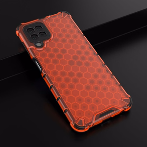 Honeycomb viedtālruņa apvalks ar TPU buferi Samsung Galaxy A22 4G sarkans