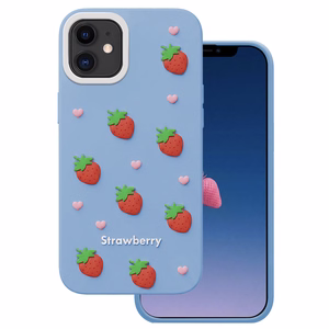 Zemeņu maciņš iPhone 11 zils