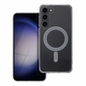 CLEAR MAG COVER viedtālruņa apvalks, saderīgs ar MagSafe, paredzēts SAMSUNG S23 Plus, caurspīdīgs