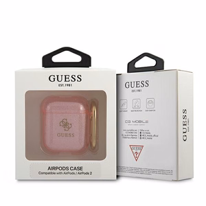 Guess GUA2UCG4GP чехол AirPods розовый/розовый Glitter Collection