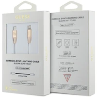 Guess Ebossed Logo USB-C / Lightning kabelis 1,5 m ātrai uzlādei - zelta krāsā