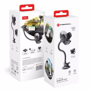 FORCELL F-GRIP Oval 27 cm auto turētājs vējstiklam / paneļim / ventilācijas atverei melns