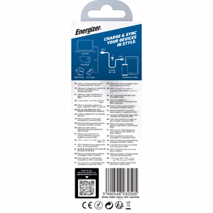 Energizer Ultimate C520CKWH USB-A–USB-C uzlādes un datu kabelis, 2 m, balts