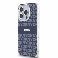 DKNY IML mono un svītrainais magnētiskais viedtālruņa apvalks iPhone 15 Pro – zils