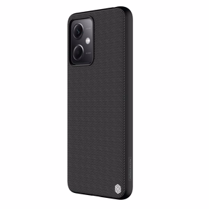 Nillkin teksturēts viedtālruņa apvalks Xiaomi Redmi Note 12 5G / Poco X5 5G pastiprināts neilona pārsegs melns