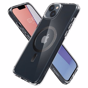 Spigen Ultra Hybrid magnētiskais apvalks ar MagSafe iPhone 14 Plus – caurspīdīgi pelēks