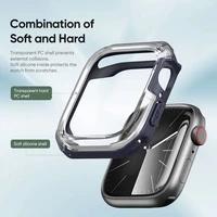 DUX DUCIS apvalks TAMO Apple Watch 10 sērijai 46 mm caurspīdīgs ar tumši zilu