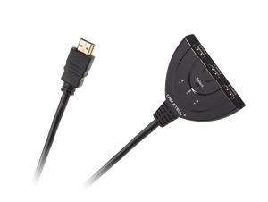 HDMI pārslēdzējs ar kabeli, 2 ieejas / 1 izeja