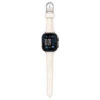 AmazingThing Klasiskā ādas dirželis Apple Watch 45/46/49 mm - pelēks