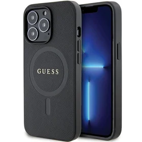 Guess GUHMP13XPSAHMCK iPhone 13 Pro Max 6.7" melns/melns hardcase Saffiano MagSafe