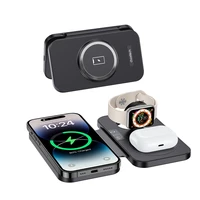 Choetech T616-F 3in1 induktīvais lādētājs, saderīgs ar Apple un Samsung ierīcēm - melns