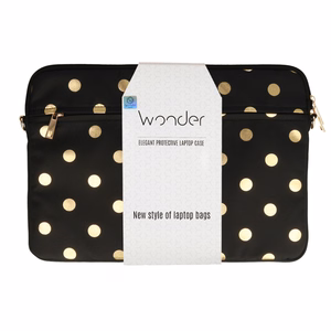 Wonder portatīvā datora apvalks 13–14 collas zeltains ar punktiem