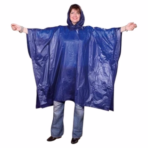 Lifetime rain poncho, 130 × 100 cm, blue