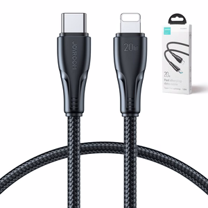 Joyroom Surpass Series A11 Lightning / USB-C 20W 1.2 m kabelis - melns