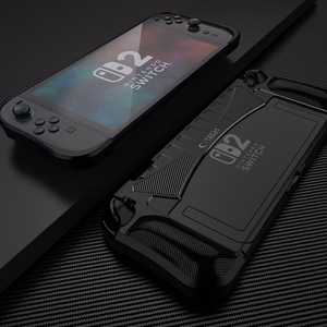 Tech-Protect TPUCarbon viedtālruņa apvalks Nintendo Switch 2 - melns