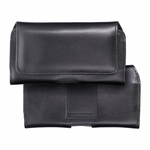 ROYAL universāls horizontāls ādas jostas apvalks izmērs 2XL SAMSUNG A21s / S20 ULTRA / S21 ULTRA / A70 / A71 / XIAOMI REDMI 9 / HUAWEI P SMART PRO melns
