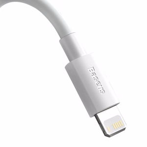 Baseus kabelis Simple Wisdom USB - Lightning 1,5 m 2,4A balts 2 gab.