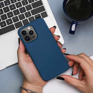 Silikona viedtālruņa apvalks IPHONE 15 Pro - zils