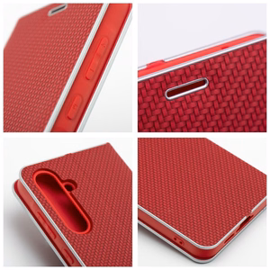 LUNA Book Carbon for XIAOMI Redmi Note 14 PRO 5G / 14 PRO PLUS 5G - sarkans (m)