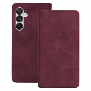 Smart Suede maciņš priekš Samsung Galaxy A17 4G / A17 5G / A26 5G, bordo