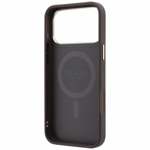 Guess Ring Stand 360 4G Classic Logo MagSafe vāciņš iPhone 18 Pro / 17 Pro – brūns