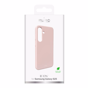 Puro Icon silikona viedtālruņa apvalks Samsung Galaxy S25 - rozā