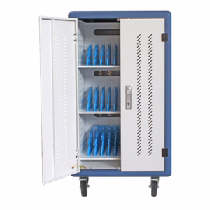 Techly Ventilated uzlādes Station Trolley 30 Notebook vai Smartphone melns/pelēks
