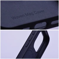 WOVEN MAG COVER viedtālruņa apvalks saderīgs ar MagSafe IPHONE 15 Pro Max melns