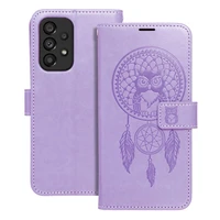 MEZZO grāmatas tipa viedtālruņa apvalks XIAOMI Redmi Note 11 / 11S ar sapņu ķērāja rakstu, violets