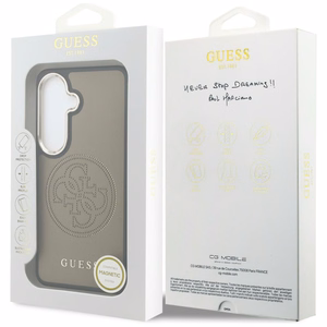 Guess maciņš Perforated Logo MagSafe priekš Samsung Galaxy S26 brūns