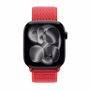 Crong Nylon Apple Watch sporta siksniņa, 38/40/41/42 mm, Red Fusion