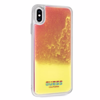 Guess GUHCI65GLCPI iPhone Xs Max rozā cietais maciņš California Glow tumsā