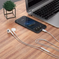 Dudao ieliekamās austiņas ar 3.5mm minijack savienotāju baltas (X14PRO)