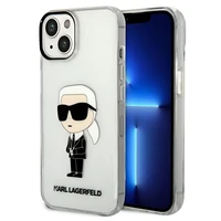 Karl Lagerfeld Ikonik Karl viedtālruņa apvalks iPhone 14 Plus - caurspīdīgs