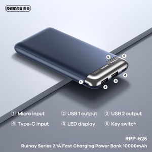 Внешний аккумулятор Power Bank Remax RPP-625 10000mAh синий
