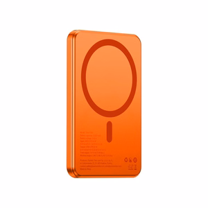 Forcell F-Energy Slim F5K9 ārējais akumulators, saderīgs ar MagSafe, 5000 mAh, 15 W, QC 4.0, PD 3.0, oranžs