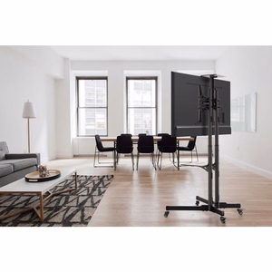 Manhattan televizora un monitora statīvs ar riteņiem 1 ekrānam, 37–65", melns, VESA 200x200–600x400 mm, maks. 40 kg