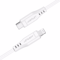 Acefast C3-01 Lightning - USB-C PD kabelis 30W 3A 480Mb/s 1.2m - balts