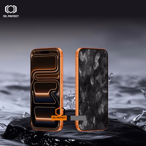 Tel Protect Dust-Free Easy Fit HD Titan rūdīts stikls priekš Iphone 15 Pro melns