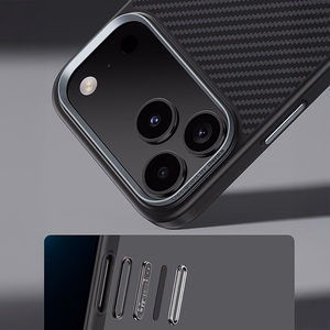 Benks Magnetic Armor Pro 600D kevlara vāciņš ar metāla rāmi (C.K.FL.AP.BK.BA72) iPhone 18 Pro / 17 Pro, melns