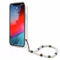 Guess GUHCP12MKPSWH iPhone 12/12 Pro 6.1" Caurspīdīgs cietais apvalks Baltais pērle