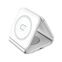 Dudao A11N 15W 3in1 indukcijas lādētājs - balts + USB-C / USB-C kabelis