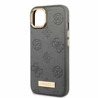 Guess GUHMP13MSAPSTG iPhone 13 6.1" pelēks/pelēks cietais apvalks Peony Logo Plate Magnētiskais