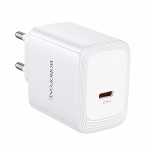 Borofone BN33 Fuente GaN USB-C tīkla lādētājs QC3.0 PD 40W balts