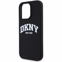 DKNY Silikona baltais drukāts logotips magnētiskais viedtālruņa apvalks iPhone 16 Pro Max - melns